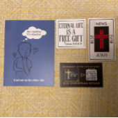 KJV Christelijk Store QR code zwart goud Visitekaartje