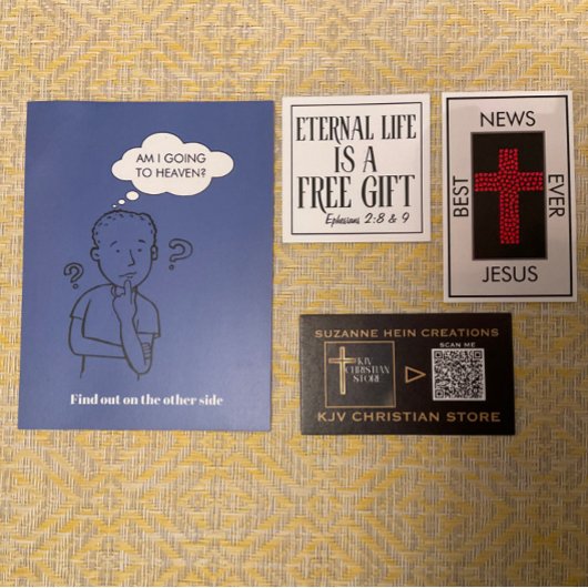 KJV Christelijk Store QR code zwart goud Visitekaartje