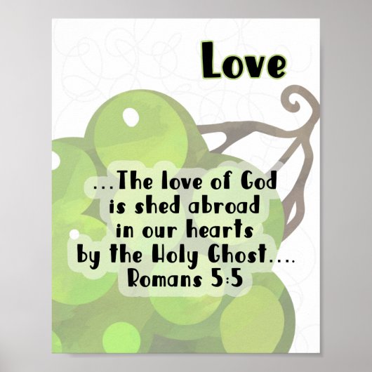 KJV Fruit of the Spirit Poster - Love (Voorkant)