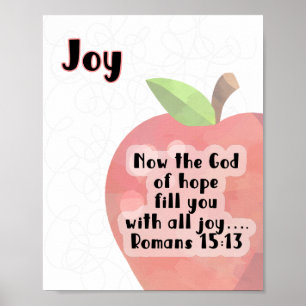 KJV Fruit van het gedistilleerde Poster - Joy