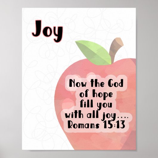 KJV Fruit van het gedistilleerde Poster - Joy (Voorkant)