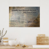 KJV John 17 17 Poster (Keuken)