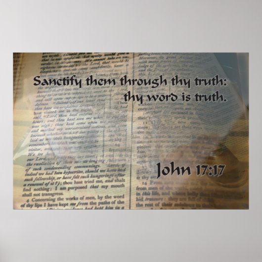 KJV John 17 17 Poster (Voorkant)