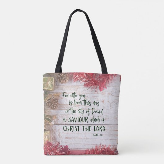 KJV Kerst Bijbelvers Tote Bag (Achterkant)