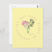 KJV Laat Uw Hart Niet Ontsteld Schrift Briefkaart (Voorkant / Achterkant)