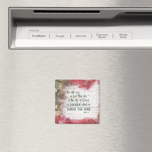KJV Luke Bible Verse Kerstmis  Magneet (Insitu (Vaatwasser))