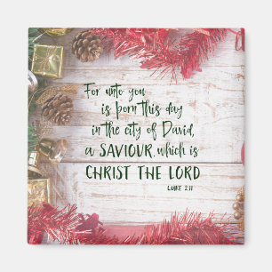 KJV Luke Bible Verse Kerstmis Magneet