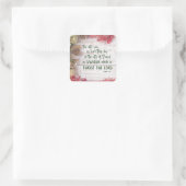 KJV Luke Bible Verse Kerstmis Vierkante Sticker (Tas)