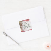 KJV Luke Bible Verse Kerstmis Vierkante Sticker (Envelop)