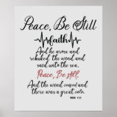 KJV Peace be still Scripting Poster (Voorkant)