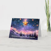 KJV Schriftgedeelte Kerstster Christelijk Feestdagen Kaart (Voorkant)