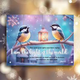 KJV Scripture Chickadees Christelijke Kerst Feestdagenkaart