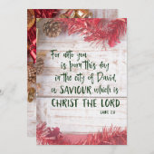 KJV Scripture Kerstmis Feestdagenkaart (Voorkant / Achterkant)