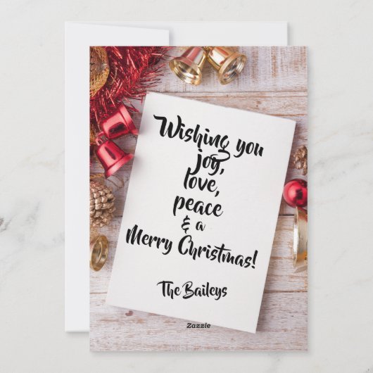 KJV Scripture Kerstmis Feestdagenkaart (Achterkant)