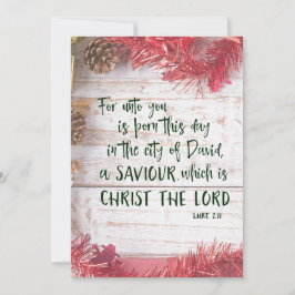 KJV Scripture Kerstmis Feestdagenkaart