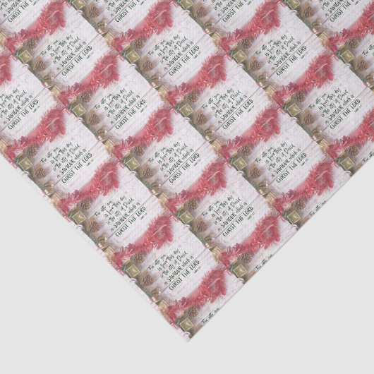 KJV Scripture Kerstmis Tissuepapier (Detail)