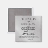 KJV Stappen van een Goed Man Bijbelvers Magneet (Voorkant / Achterkant)