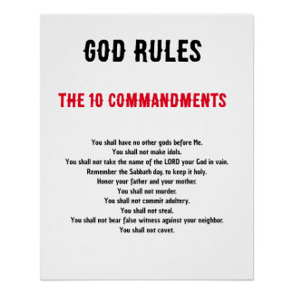 KJV VAN DE TIEN GEBODEN PERFECT POSTER