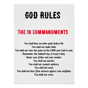 KJV VAN DE TIEN GEBODEN PERFECT POSTER