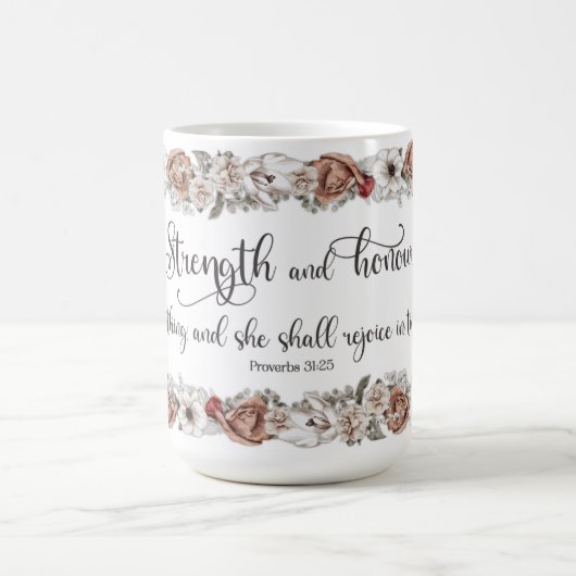 KJV Verse Sterkte en Christelijke dames van eer Koffiemok (Center)