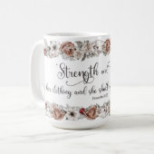 KJV Verse Sterkte en Christelijke dames van eer Koffiemok (Voorkant links)