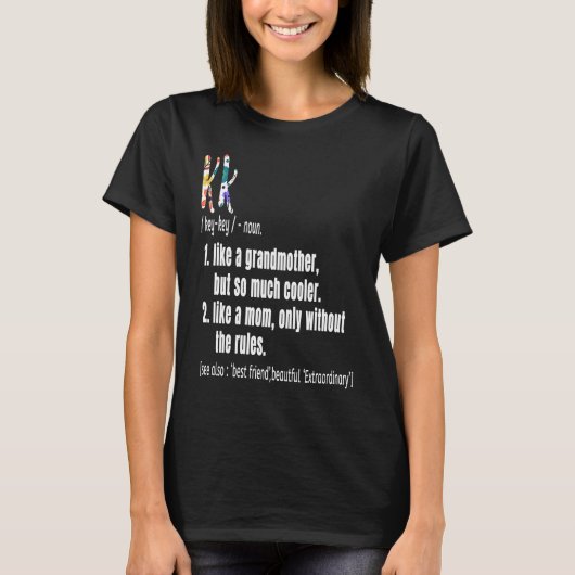 KK Definitie Moederdag & Verjaardag Grootmoeder T-shirt (Voorkant)