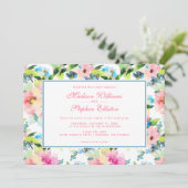 Kkleurige Waterverf Floral Pattern - Weddenschap Kaart (Staand voorkant)