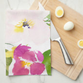 Kkleurige Waterverf Spring Blooms Floral Theedoek (Quarter Fold)