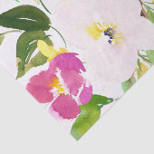 Kkleurige Waterverf Spring Blooms Floral Tissuepapier (Detail)