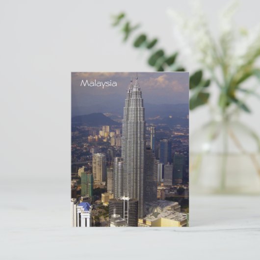 kl malay skyline briefkaart (Staand voorkant)