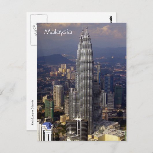 kl malay skyline briefkaart (Voorkant / Achterkant)