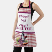 Klaag niet! Wijn? Absoluut! Wijnfles & Druiven Schort (Insitu)