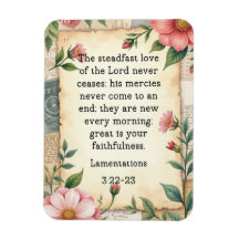 Klaagliederen 3:22–23 Vintage Bloem Ontwerp 