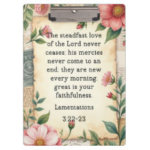 Klaagliederen 3:22–23 Vintage Bloemendesign 