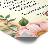 Klaagliederen 3:22–23 Vintage Bloemendesign  Poster (Hoek)