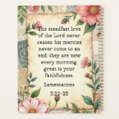 Klaagliederen 3:22–23 Vintage Bloemontwerp  Planner (Achterkant)