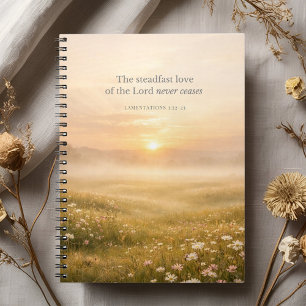 Klaagliederen 3:22 Bijbelvers Christelijk Geloof Notitieboek
