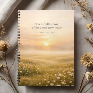 Klaagliederen 3:22 Bijbelvers Christelijk Geloof Notitieboek