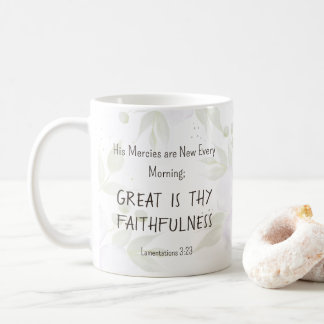 Klaagliederen 3:23  Het is nieuw iedere morgen; gr Koffiemok