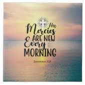 Klaagliederen 3:23 Zijn barmhartigheden zijn elke  Tegeltje (Voorkant)