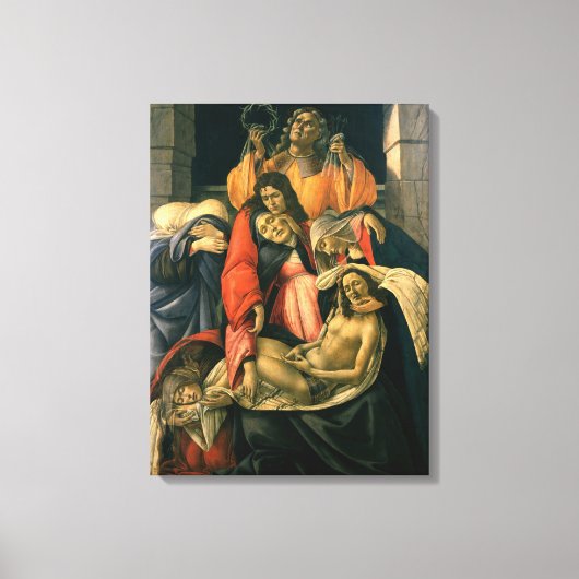Klaagzang over de dode Christus - Botticelli Canvas Afdruk (Voorkant)