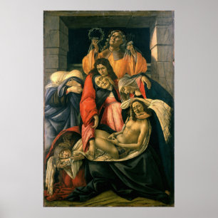 Klaagzang over de dode Christus - Botticelli Poster