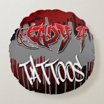 Klaar 4 Tattoos ronde kussen