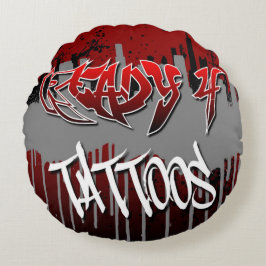 Klaar 4 Tattoos ronde kussen