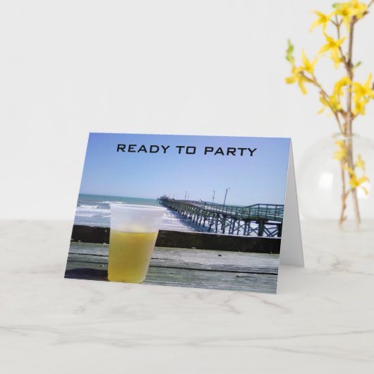 KLAAR AAN PARTIJ - 40e BIRTHDAY! Kaart (Gele Bloem)