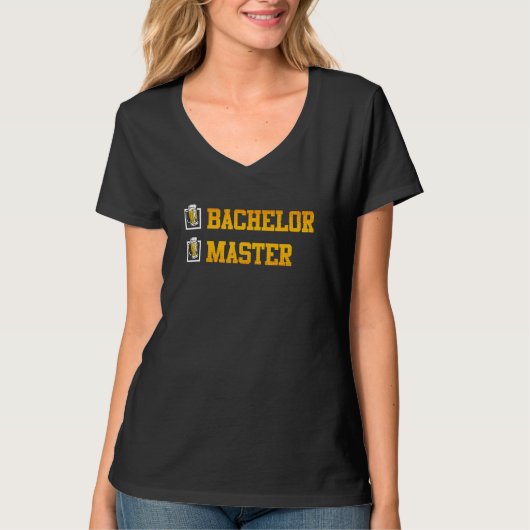 Klaar Bachelor diploma Masterdiploma T-shirt (Voorkant)
