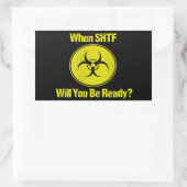 Klaar bij SHTF-ontwerpvoorbereiding Rechthoekige Sticker (Tas)