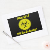 Klaar bij SHTF-ontwerpvoorbereiding Rechthoekige Sticker (Envelop)