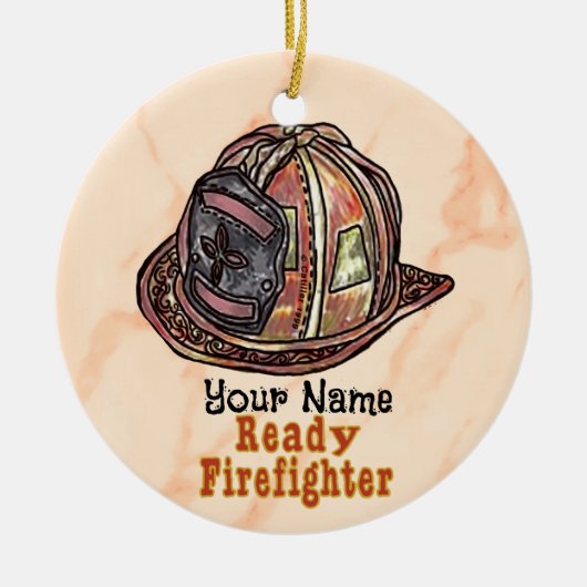 Klaar brandweerman ornament (Voorkant)