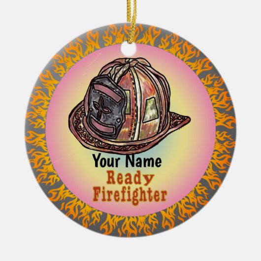 Klaar brandweerman ornament (Voorkant)